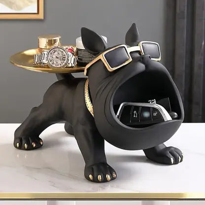 Bulldog Storage Sculpture | Decorative Key Holder & Organizer