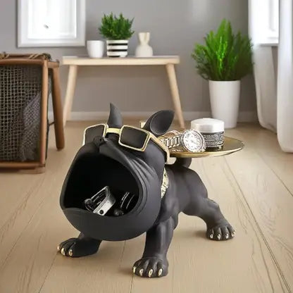 Bulldog Storage Sculpture | Decorative Key Holder & Organizer