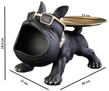 Bulldog Storage Sculpture | Decorative Key Holder & Organizer