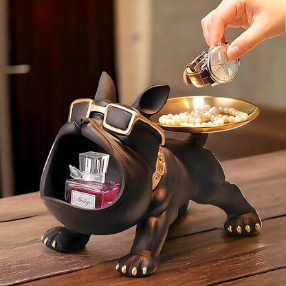 Bulldog Storage Sculpture | Decorative Key Holder & Organizer
